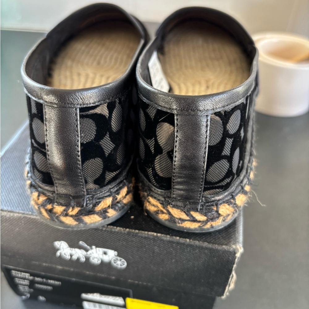 Coach Black Cleo Espadrille Mesh Slip-On - Picture 4 of 7
